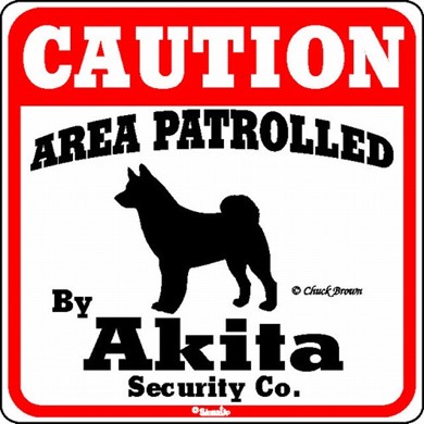 Raining Cats and Dogs | Akita Caution Sign, the Perfect Dog Warning Sign