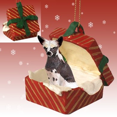 Raining Cats and Dogs | Chinese Crested Gift Box Christmas Ornament