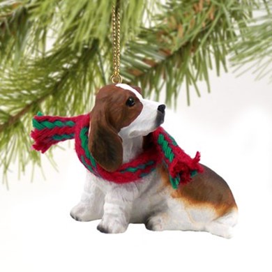 Raining Cats and Dogs | Basset Hound Dog Christmas Ornament