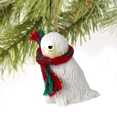 Raining Cats and Dogs | Komondor Christmas Ornament