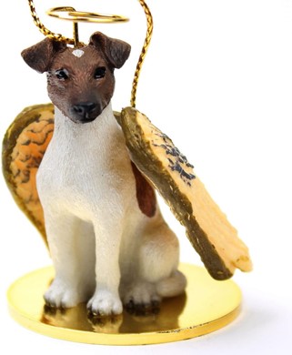 Raining Cats and Dogs | Fox Terrier Smooth Angel Ornament