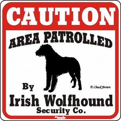 Raining Cats and Dogs | Irish Wolfhound Caution Sign, the Perfect Dog Warning Sign