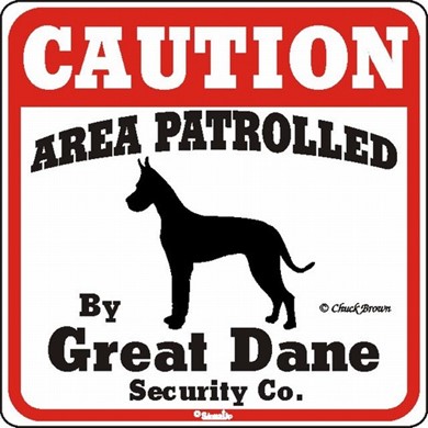 Raining Cats and Dogs | Great Dane Caution Sign, the Perfect Dog Warning Sign