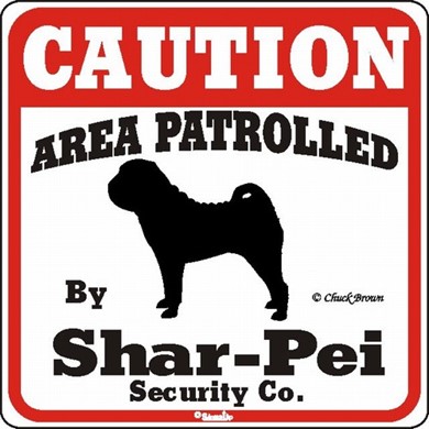 Raining Cats and Dogs | Shar-Pei Caution Sign