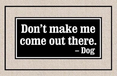Raining Cats and Dogs | Don't Make Me Come Out There Mat