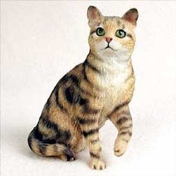 Brown Tabby Cat Figurine