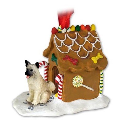 Raining Cats and Dogs | Akita Gingerbread Christmas Ornament