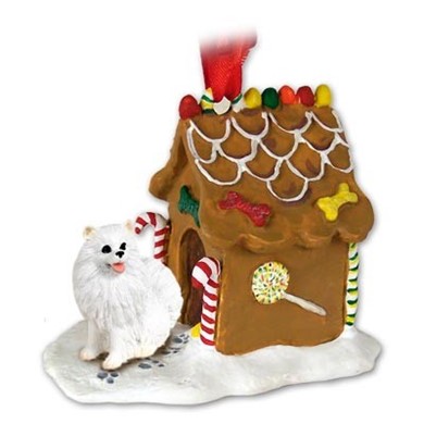 Raining Cats and Dogs | American Eskimo Gingerbread Christmas Ornament