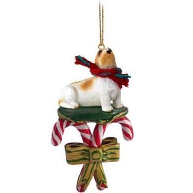 Raining Cats and Dogs |Petit Basset Griffon Vendeen  Candy Cane Christmas Ornament