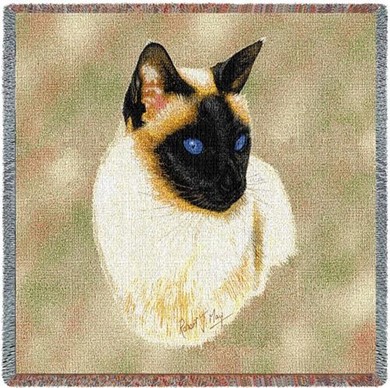 Raining Cats and Dogs | Siamese Cat Throw