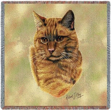 Raining Cats and Dogs | Red Tabby Cat Throw