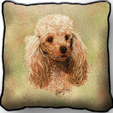 Raining Cats and Dogs | Poodle Tapestry Pillow, Made in the USA