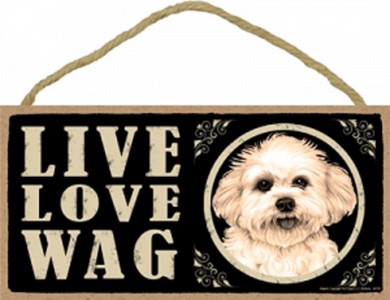 Raining Cats and Dogs | Spoiled Rotten Bichon Pupcut Sign, a Unique Dog Gift
