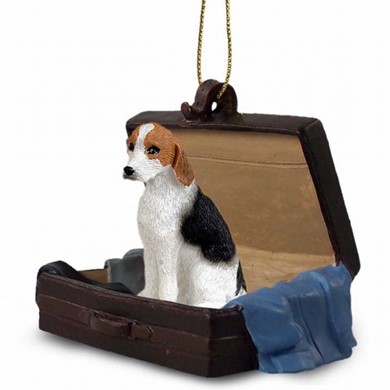 Raining Cats and Dogs | American Foxhound Traveling Companion Ornament