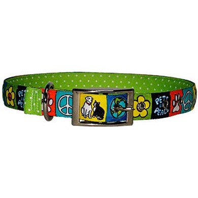Raining Cats and Dogs | Uptown Pets For Peace Buckle Collar