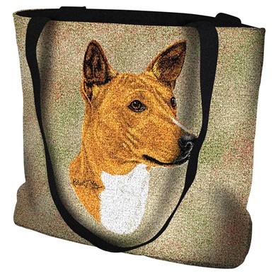 Raining Cats and Dogs | Basenji Tapestry Tote Bag