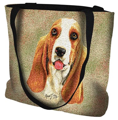 Raining Cats and Dogs | Basset Hound Tapestry Tote Bag