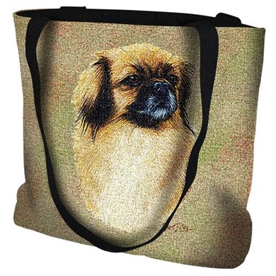Raining Cats and Dogs | Tibetan Spaniel Tapestry Tote Bag