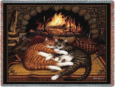 Raining Cats and Dogs | All Burned Out Cat Throw