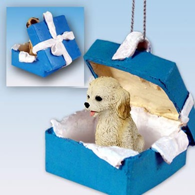 Raining Cats and Dogs | Cockapoo Gift Box Holiday Ornament