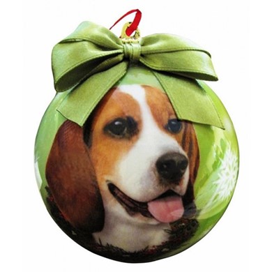 Raining Cats and Dogs | Beagle Christmas Ball Ornament