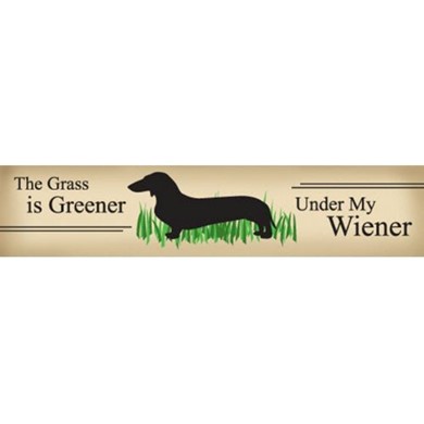 Raining Cats and Dogs | Grass is Greener Wood Dog Sign