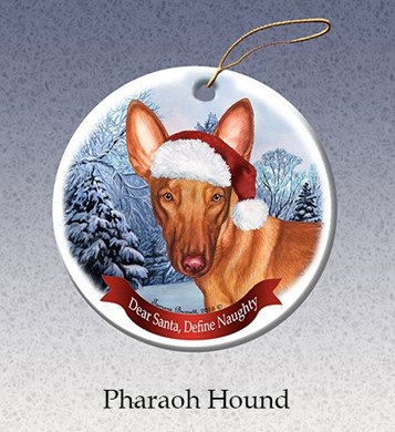 Raining Cats and Dogs | Pharaoh Hound Dear Santa Christmas Ornament