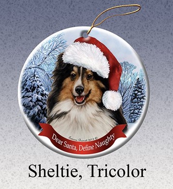 Raining Cats and Dogs | Shetland Sheepdog Dear Santa Dog Christmas Ornament