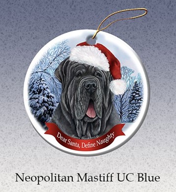 Raining Cats and Dogs | Neapolitan Mastiff Dear Santa Dog Christmas Ornament