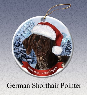 Raining Cats and Dogs | German Shorthaired Dear Santa Dog Christmas Ornament