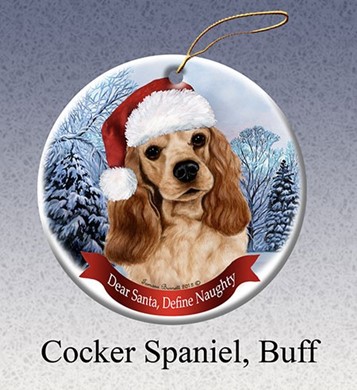Raining Cats and Dogs | Cocker Spaniel Dear Santa Dog Christmas Ornament