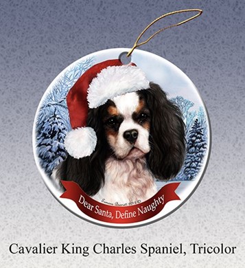 Raining Cats and Dogs |Cavalier King Charles Santa Dog Christmas Ornament