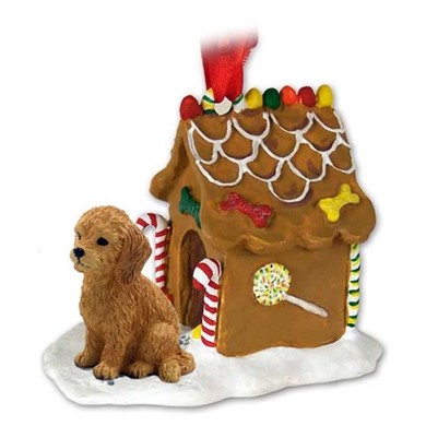 Raining Cats and Dogs | Goldendoodle Gingerbread Christmas Ornament