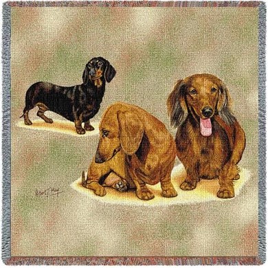 Raining Cats and Dogs | Dachshund Puppies Throw