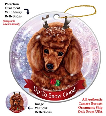 Raining Cats and Dogs |Poodle Up to Snow Good Dog Christmas Ornament