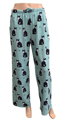 Raining Cats and Dogs | Black and White Cat PJ Bottoms