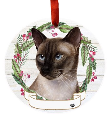 Raining Cats and Dogs | Siamese Cat Breed Christmas Ornament