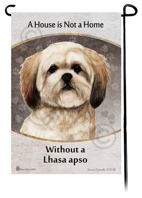 Raining Cats and Dogs | Lhasa Apso House is Not a Home Garden Flag