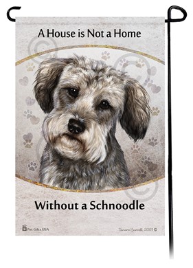 Raining Cats and Dogs | Schnoodle House is Not a Home Garden Flag