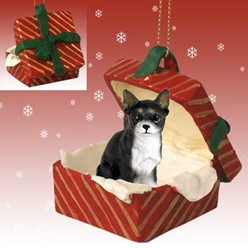 Chihuahua Gift Box Christmas Ornament