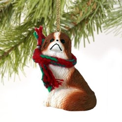 Japanese Chin Christmas Ornament