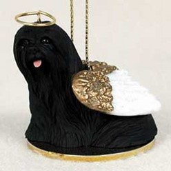 Lhasa Apso Dog Angel Ornament - click for more breed colors