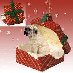 Mastiff Gift Box Christmas Ornament