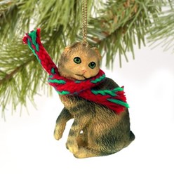 Scottish Fold Cat Christmas Ornament- click for more breed colors