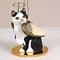 Manx Cat Angel Ornament