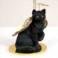 Black Cat Angel Ornament
