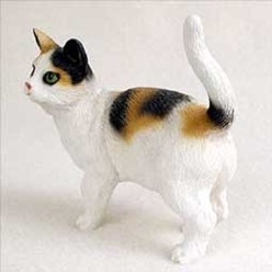 Calico Cat Standing Figurine