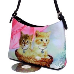 Orange Kittens Hobo Bag
