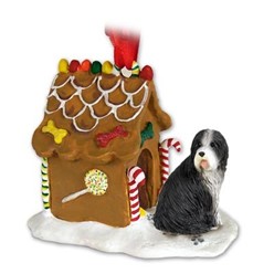 Bearded Collie Gingerbread Christmas Ornament