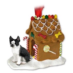 Boston Terrier Gingerbread Christmas Ornament